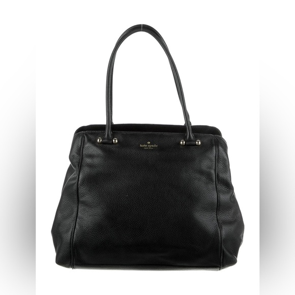 Kate Spade New York Black Leather Tote Bag - Picture 2 of 16